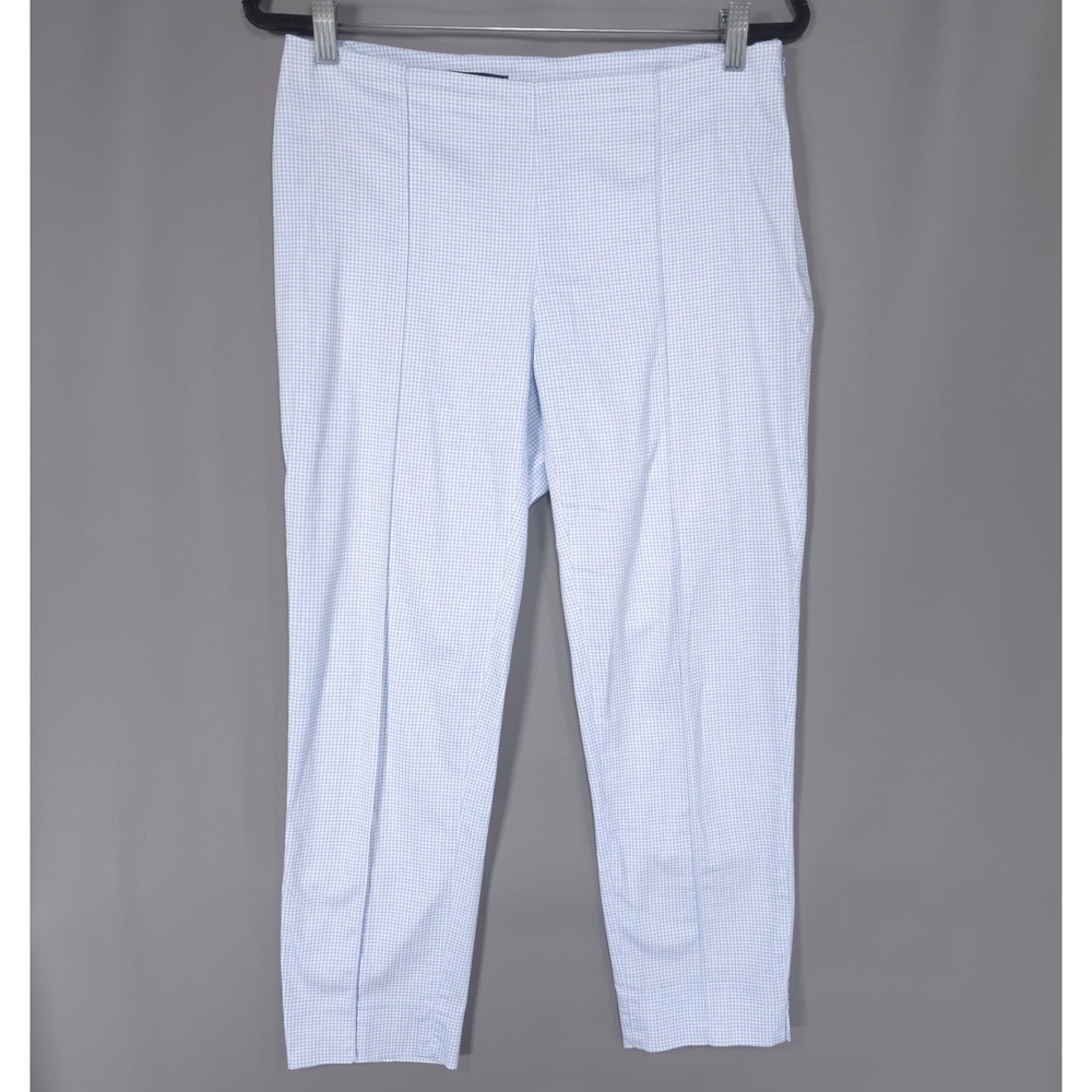 BROOKS BROTHERS Women's Cropped Ankle Pants 4 Stretch Blue Natalie S457-012CB1 - Picture 3 of 11